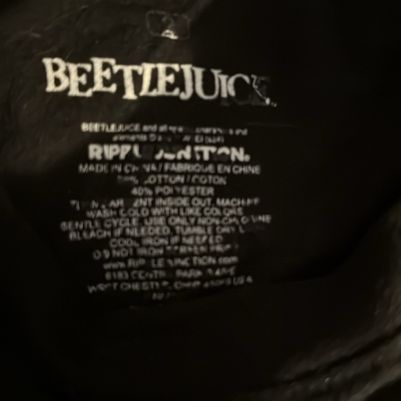 Beetlejuice Dark Room Relaxed Fit Cotton Boxy Tee - Picture 3 of 6